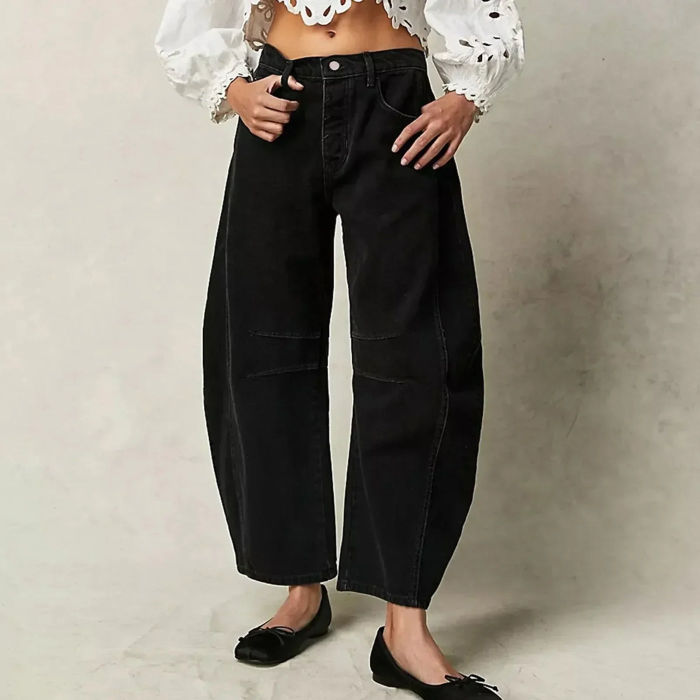 Denim Wide-Leg Comfort Jeans for Women