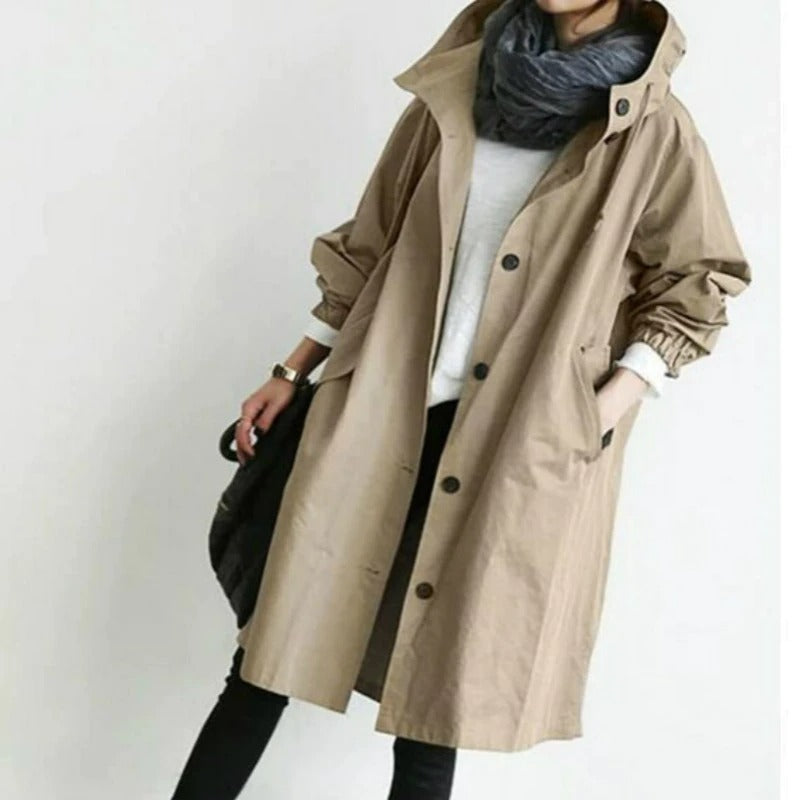 Elegant Water-repellent Trench Coat for Women