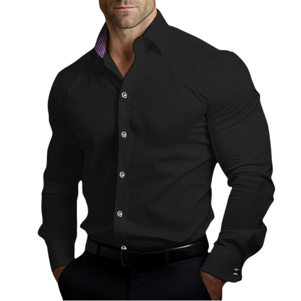 Body Fit Long Sleeve Shirt for Men